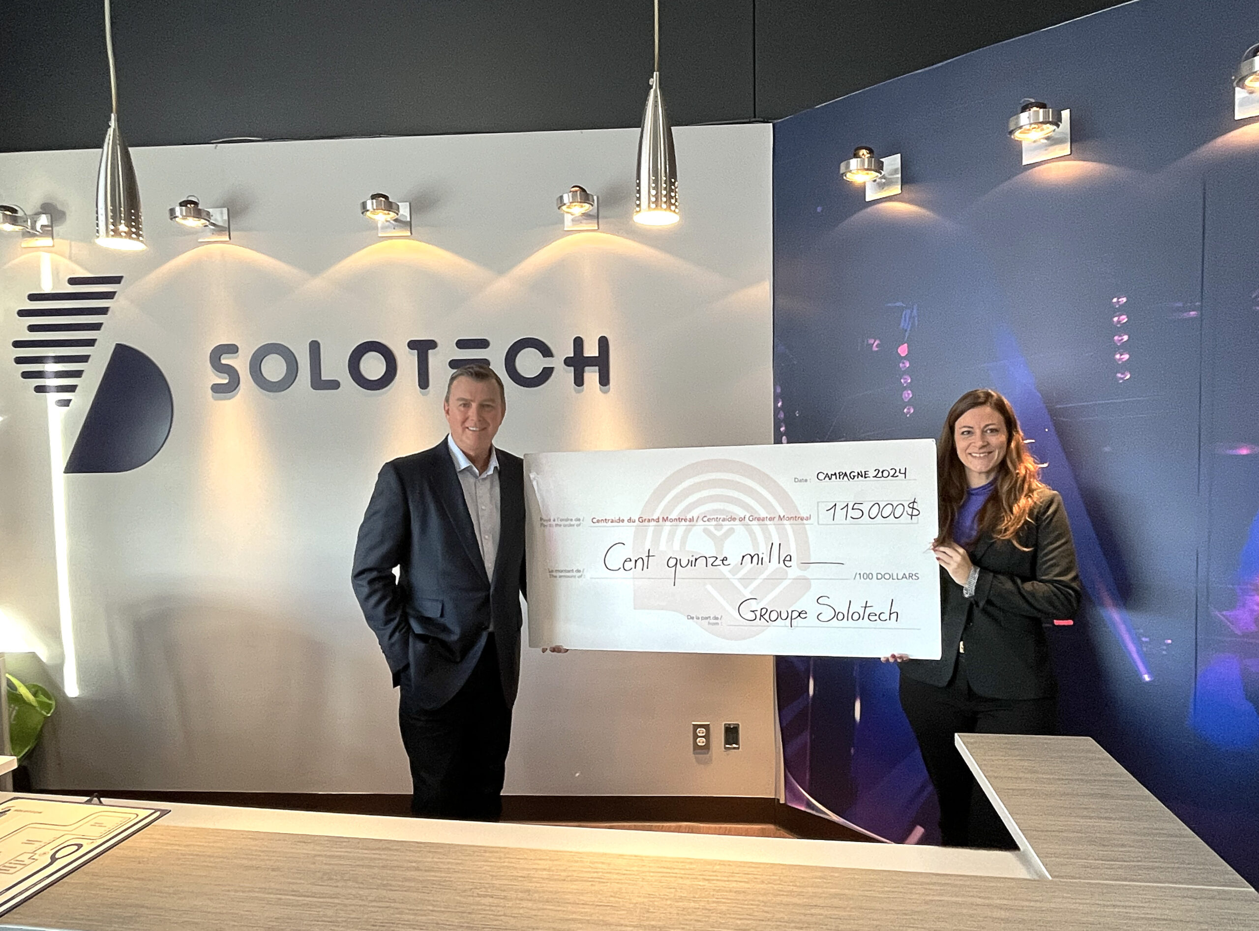 Solotech enregistre un record en amassant 115 000 $ dans le cadre de la campagne Centraide | Solotech 2024 